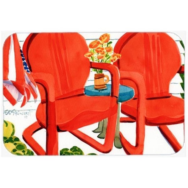 Skilledpower Red Chairs Patio View Mouse Pad; Hot Pad or Trivet SK253944